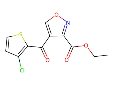 Ethyl 4-[(3-chloro-2-thienyl)carbonyl]-3-isoxazolecarboxylate structure