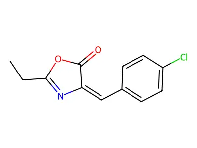 4-[(4-Chlorophenyl)methylene]-2-ethyl-5(4H)-oxazolone structure
