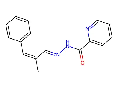 N-[(E)-[(Z)-2-methyl-3-phenylprop-2-enylidene]amino]pyridine-2-carboxamide structure