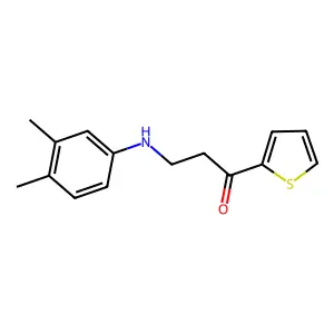 3-(3,4-Dimethylanilino)-1-thiophen-2-yl-1-propanone structure