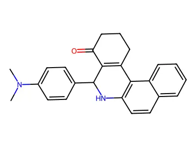 5-[4-(dimethylamino)phenyl]-2,3,5,6-tetrahydrobenzo[a]phenanthridin-4(1H)-one structure
