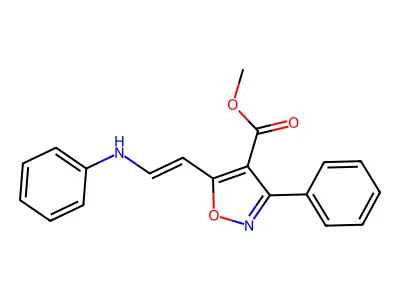 Methyl 5-(2-anilinoethenyl)-3-phenyl-1,2-oxazole-4-carboxylate structure