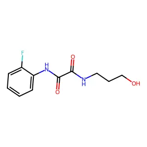 N'-(2-fluorophenyl)-N-(3-hydroxypropyl)oxamide structure