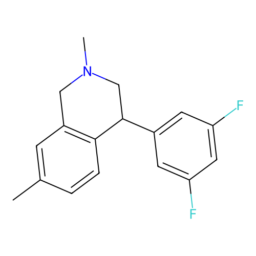 4-(3,5-difluorophenyl)-2,7-dimethyl-3,4-dihydro-1H-isoquinoline structure