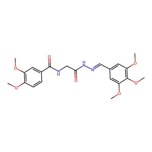 3,4-Dimethoxy-N-(2-oxo-2-(2-(3,4,5-trimethoxybenzylidene)hydrazino)ET)benzamide structure