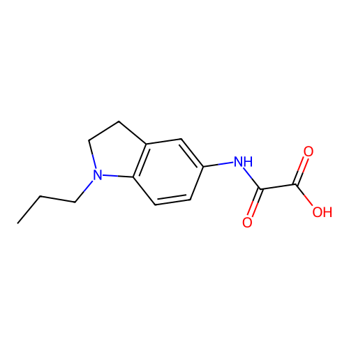 2-[(2,3-Dihydro-1-propyl-1H-indol-5-yl)amino]-2-oxoacetic acid structure