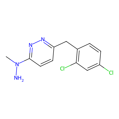 3-(2,4-Dichlorobenzyl)-6-(1-methylhydrazino)pyridazine structure