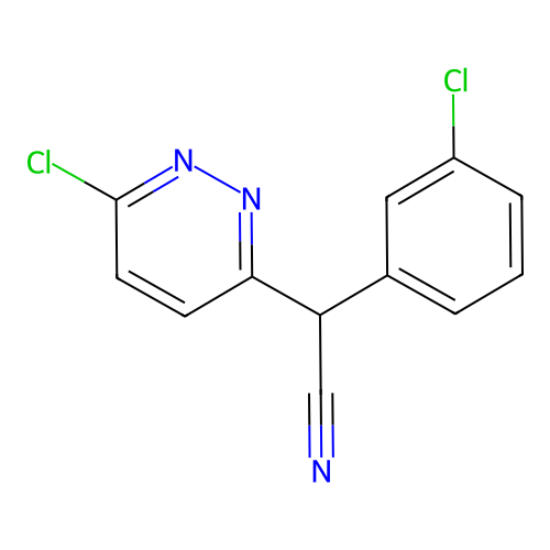 2-(3-Chlorophenyl)-2-(6-chloro-3-pyridazinyl)acetonitrile structure