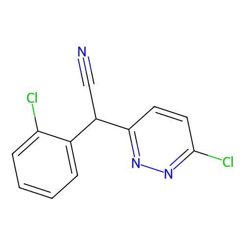 2-(2-Chlorophenyl)-2-(6-chloropyridazin-3-yl)acetonitrile structure