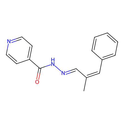N-[(2-methyl-3-phenylprop-2-enylidene)amino]pyridine-4-carboxamide structure