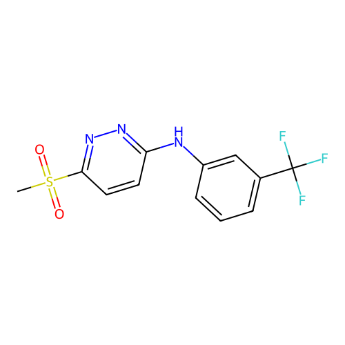 6-(methylsulfonyl)-N-[3-(trifluoromethyl)phenyl]-3-pyridazinamine structure