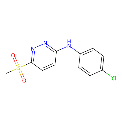 N-(4-chlorophenyl)-6-(methylsulfonyl)-3-pyridazinamine structure