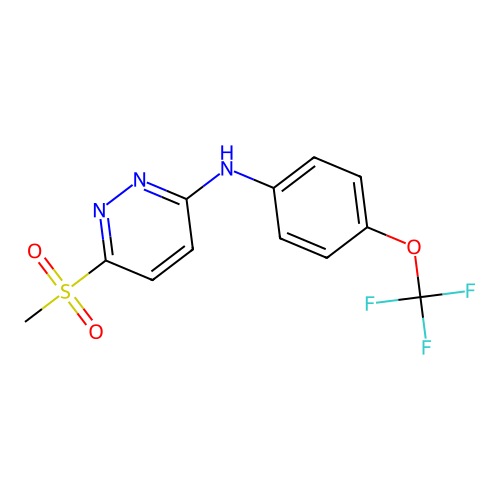 6-(methylsulfonyl)-N-[4-(trifluoromethoxy)phenyl]-3-pyridazinamine structure