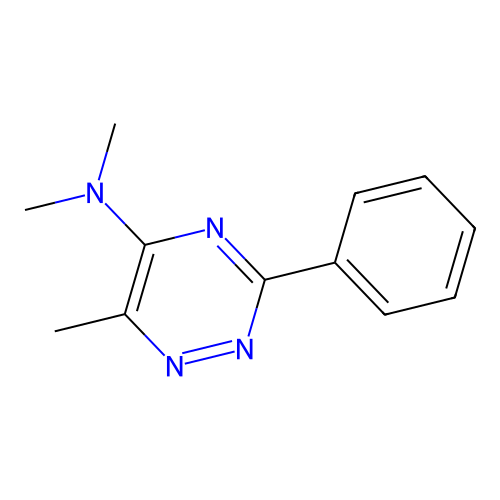 N,N,6-trimethyl-3-phenyl-1,2,4-triazin-5-amine structure