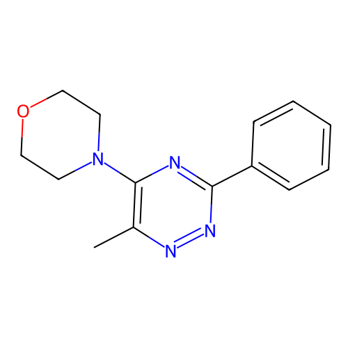 6-Methyl-5-morpholino-3-phenyl-1,2,4-triazine structure
