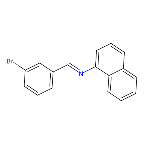 N-(3-bromobenzylidene)-N-(1-naphthyl)amine structure