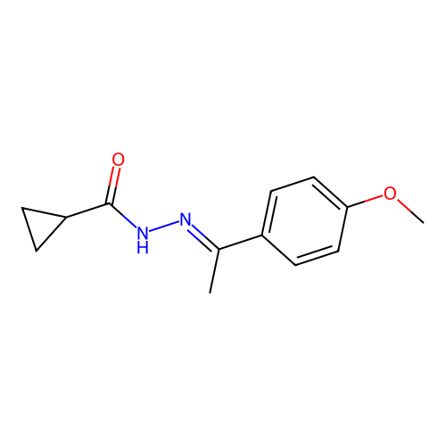 N'-[(1E)-1-(4-methoxyphenyl)ethylidene]cyclopropanecarbohydrazide structure