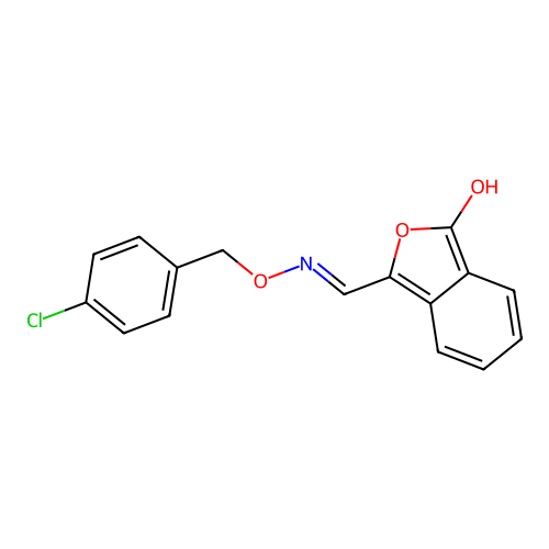 3-[(4-Chlorophenyl)methoxyiminomethyl]-2-benzofuran-1-ol structure
