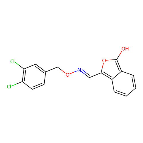 3-[(3,4-Dichlorophenyl)methoxyiminomethyl]-2-benzofuran-1-ol structure