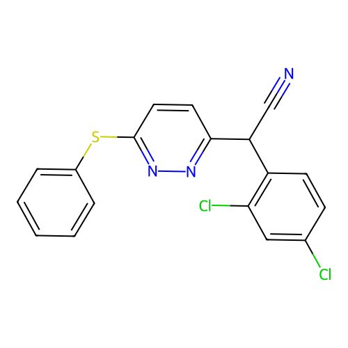 2-(2,4-Dichlorophenyl)-2-[6-(phenylsulfanyl)-3-pyridazinyl]acetonitrile structure