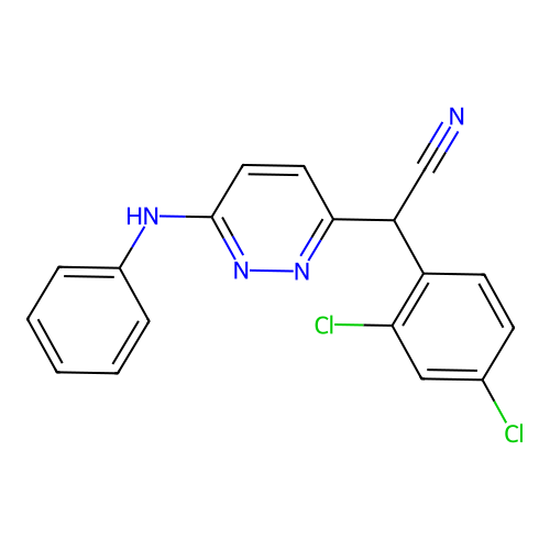 2-(6-Anilino-3-pyridazinyl)-2-(2,4-dichlorophenyl)acetonitrile structure