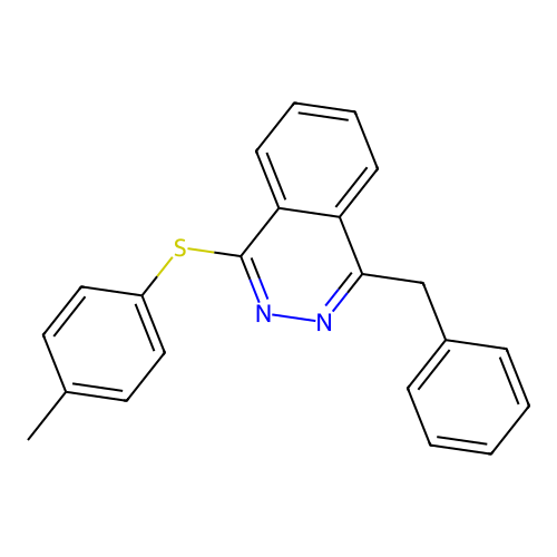 1-Benzyl-4-[(4-methylphenyl)sulfanyl]phthalazine structure