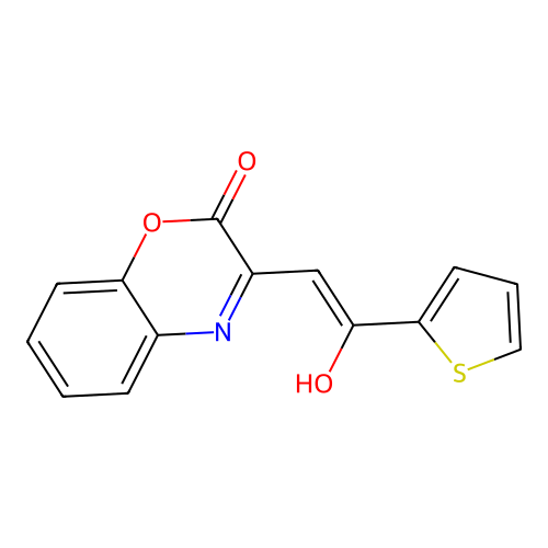 3-(2-Hydroxy-2-thiophen-2-ylethenyl)-1,4-benzoxazin-2-one structure