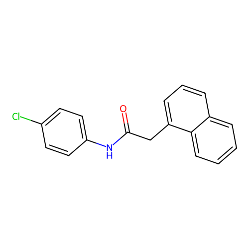N-(4-chlorophenyl)-2-(1-naphthyl)acetamide structure