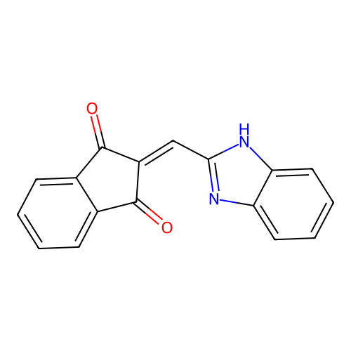 2-(1H-benzimidazol-2-ylmethylene)-1H-indene-1,3(2H)-dione structure