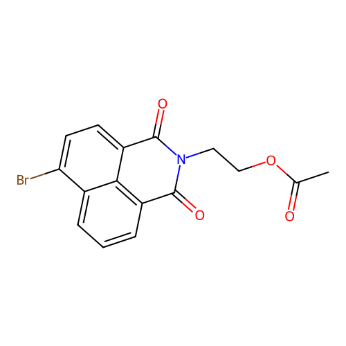 2-(6-bromo-1,3-dioxo-1H-benzo[de]isoquinolin-2(3H)-yl)ethyl acetate structure