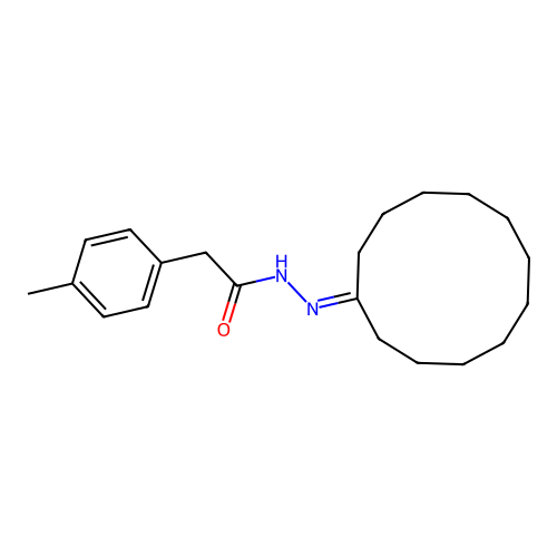 N'-cyclododecylidene-2-(4-methylphenyl)acetohydrazide structure
