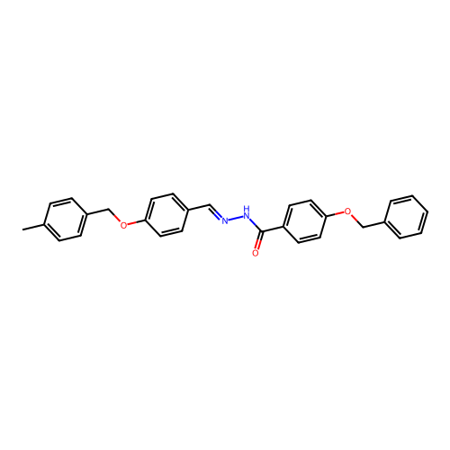 4-(Benzyloxy)-N'-(4-((4-methylbenzyl)oxy)benzylidene)benzohydrazide structure