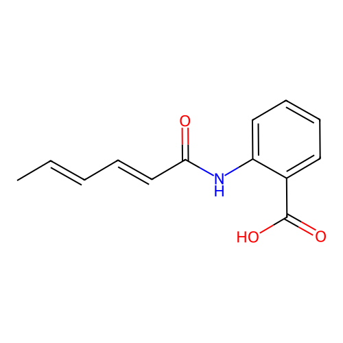 2-(hexa-2,4-dienoylamino)benzoic Acid structure