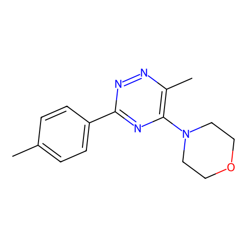 6-Methyl-3-(4-methylphenyl)-5-morpholino-1,2,4-triazine structure