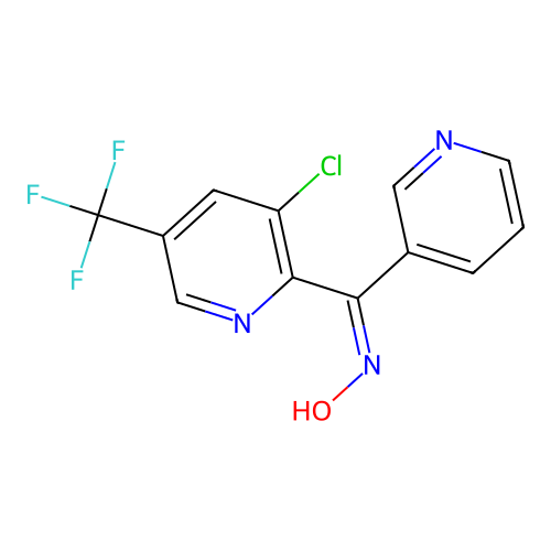 [3-chloro-5-(trifluoromethyl)-2-pyridinyl](3-pyridinyl)methanone oxime structure