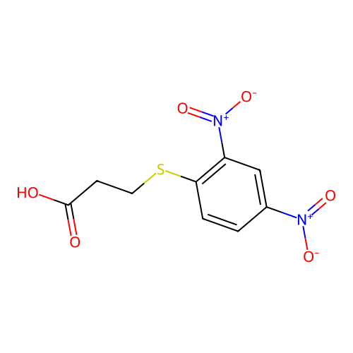 3-({2,4-Dinitrophenyl}sulfanyl)propanoic acid structure