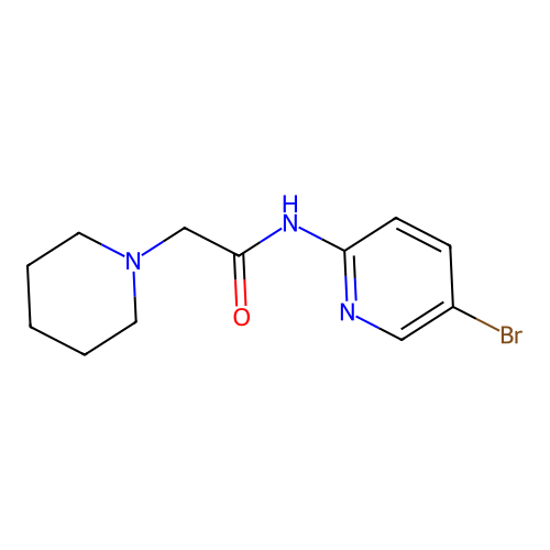 N-(5-bromopyridin-2-yl)-2-piperidin-1-ylacetamide structure