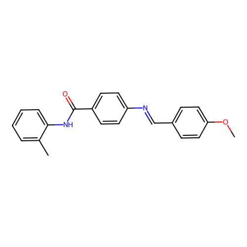 4-[(4-methoxybenzylidene)amino]-N-(2-methylphenyl)benzamide structure
