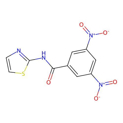 3,5-dinitro-N-(1,3-thiazol-2-yl)benzamide structure