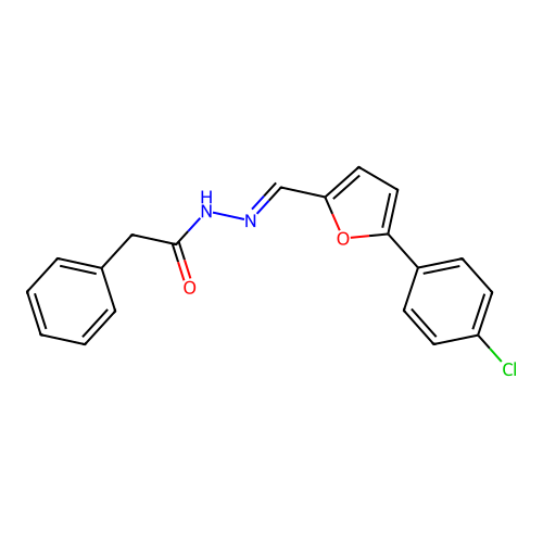 N'-{(E)-[5-(4-chlorophenyl)furan-2-yl]methylidene}-2-phenylacetohydrazide structure