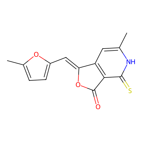 4-Mercapto-6-methyl-1-((5-methylfuran-2-yl)methylene)furo[3,4-c]pyridin-3(1H)-one structure