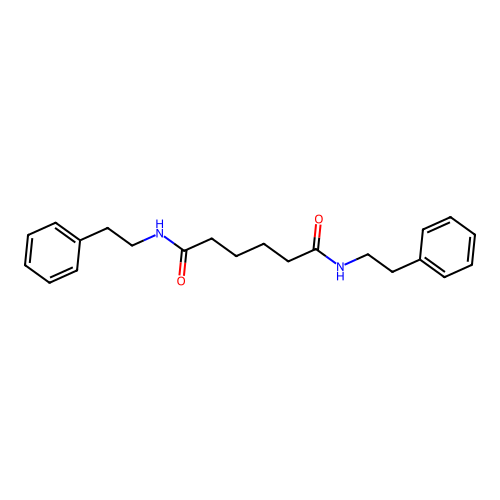 N,N'-bis(2-phenylethyl)hexanediamide structure