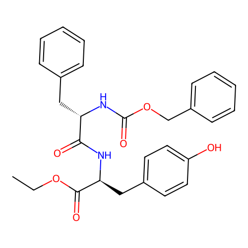 N-((Phenylmethoxy)carbonyl)-L-phenylalanyl-L-tyrosine ethyl ester structure