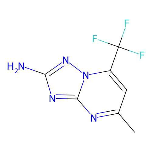 5-Methyl-7-(trifluoromethyl)[1,2,4]triazolo[1,5-a]pyrimidin-2-amine structure