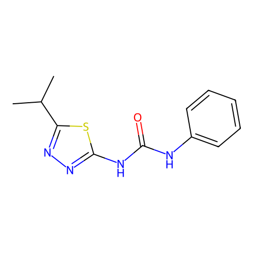1-Phenyl-3-[5-(propan-2-yl)-1,3,4-thiadiazol-2-yl]urea structure