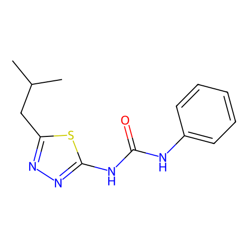 1-[5-(2-Methylpropyl)-1,3,4-thiadiazol-2-yl]-3-phenylurea structure
