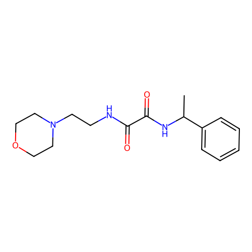 N-[2-(morpholin-4-yl)ethyl]-N'-(1-phenylethyl)ethanediamide structure