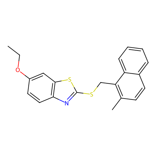 6-Ethoxy-2-[(2-methylnaphthyl)methylthio]benzothiazole structure