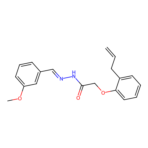N-[(3-methoxyphenyl)methylideneamino]-2-(2-prop-2-enylphenoxy)acetamide structure