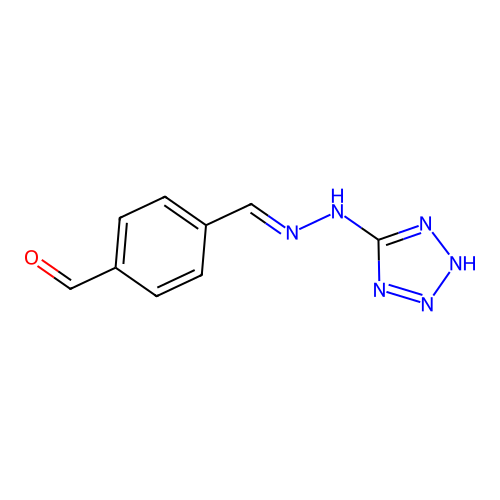 4-[(2H-tetrazol-5-ylhydrazinylidene)methyl]benzaldehyde structure
